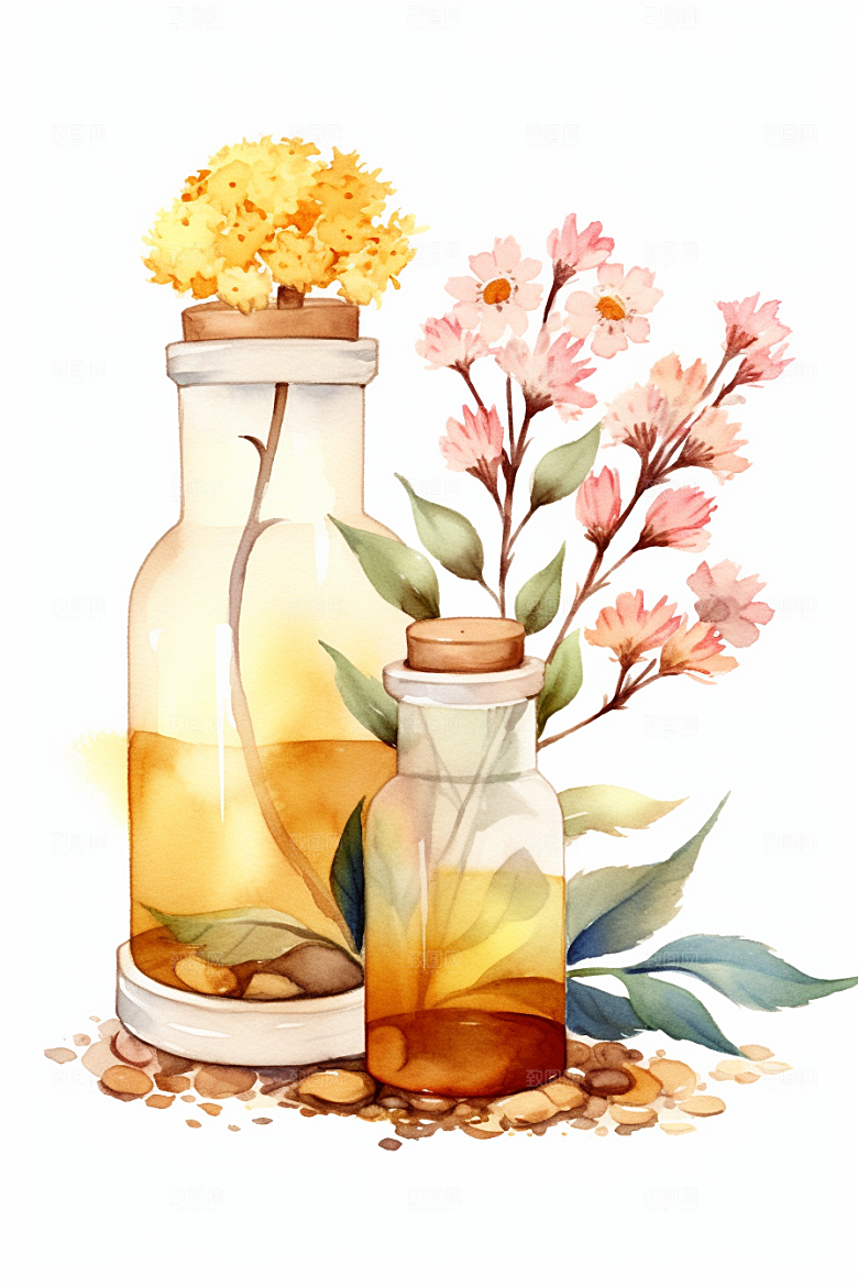 板蓝根医学中草药插画