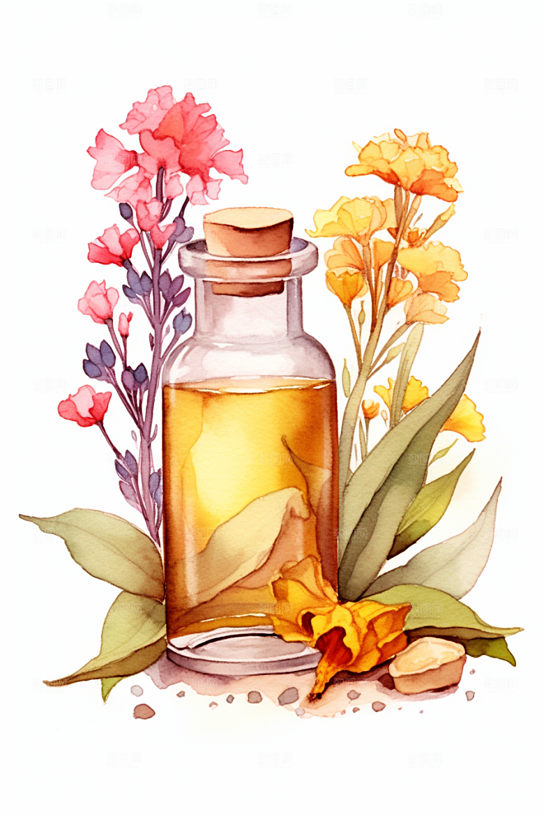 板蓝根养生健康插画