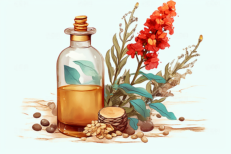 板蓝根医疗医学插画
