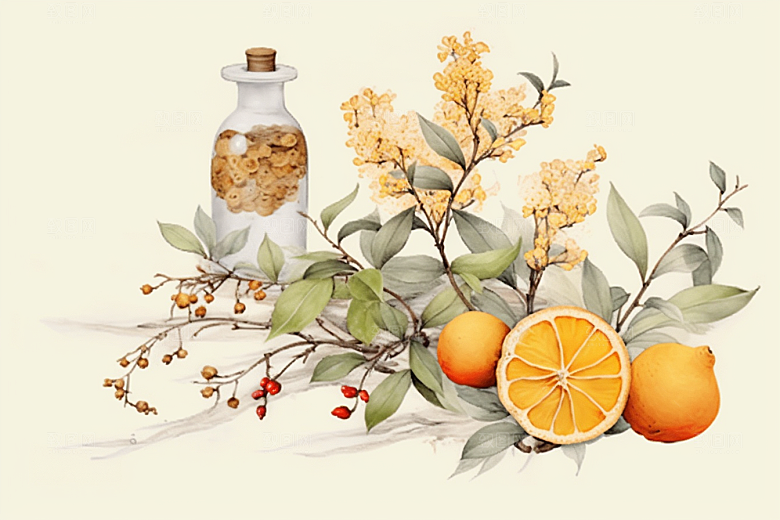 板蓝根医学健康插画