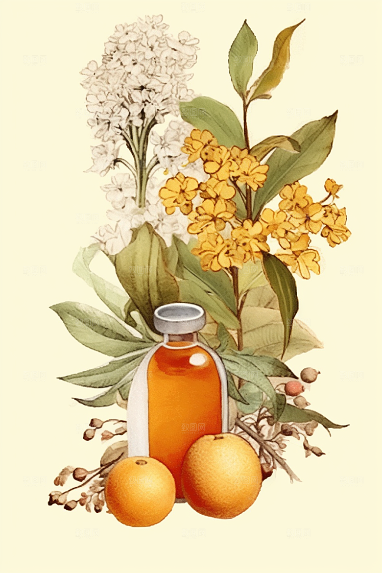 板蓝根中草药养生插画