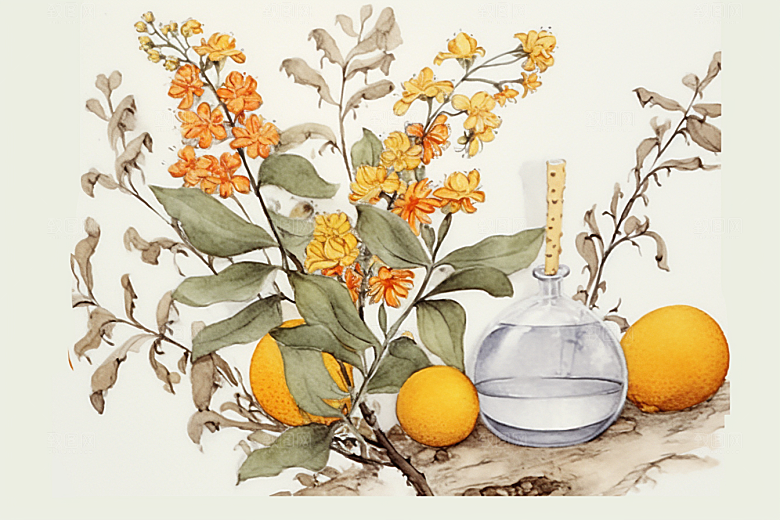 板蓝根医学手绘插画