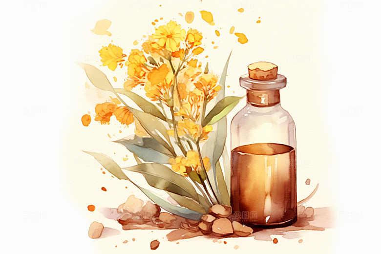 板蓝根药方中医插画