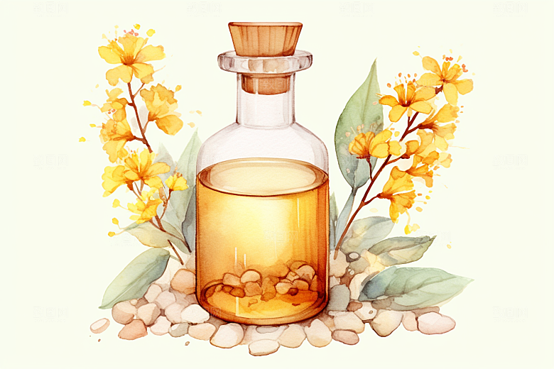 板蓝根植物药方插画