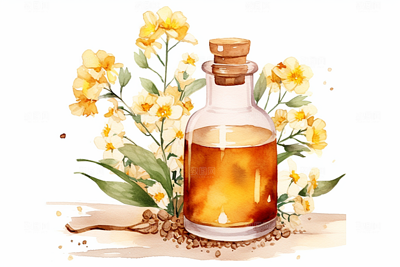板蓝根养生健康插画