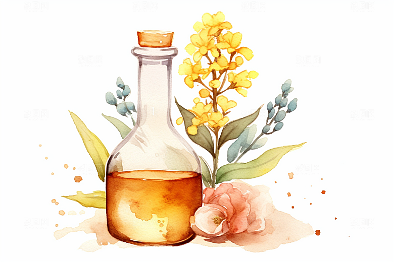 板蓝根医学植物插画