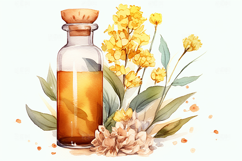 板蓝根中医药方插画