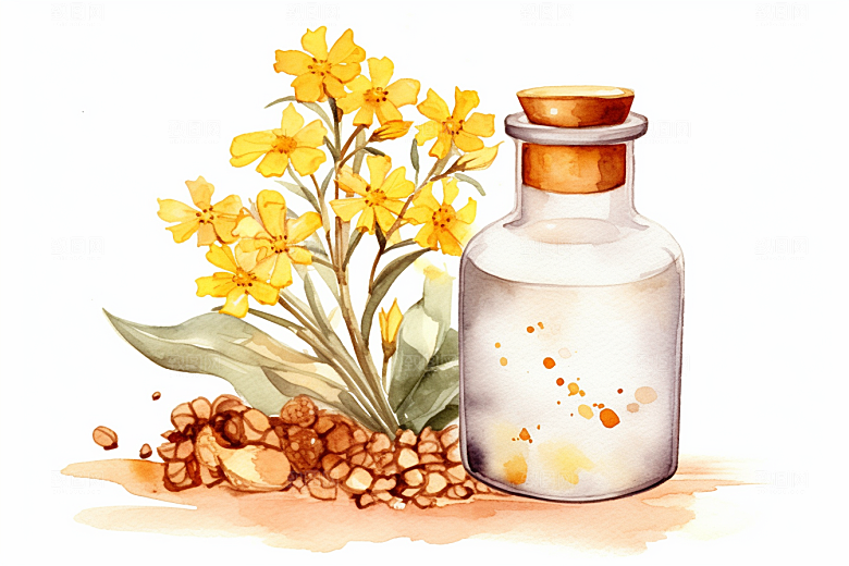 板蓝根医学药方插画