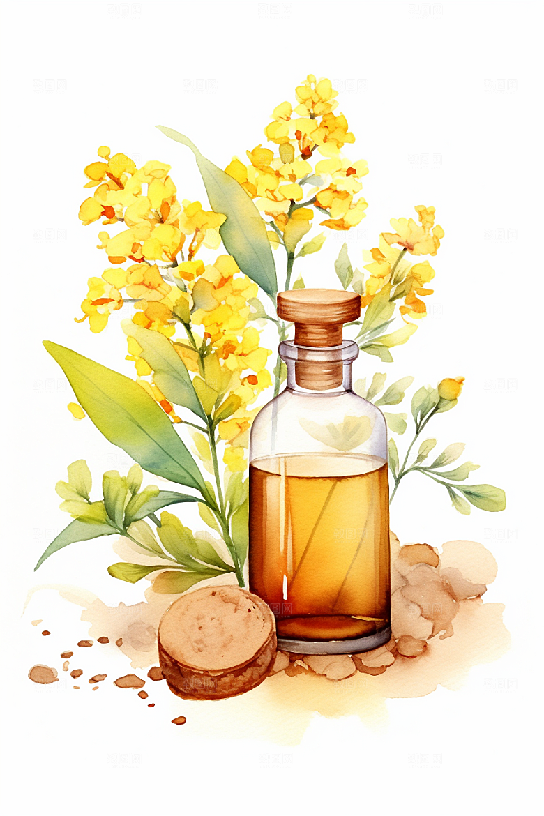 板蓝根药方养生插画