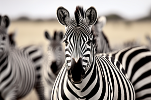 斑马非洲草原高清摄影图