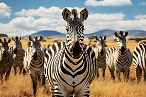 斑马非洲草原高清摄影图