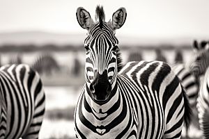 斑马高清非洲草原摄影图