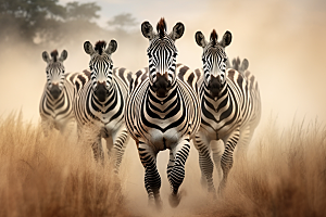 斑马大迁徙非洲草原摄影图
