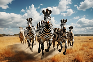 斑马非洲草原大迁徙摄影图