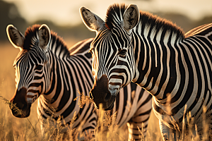 斑马环保非洲草原摄影图