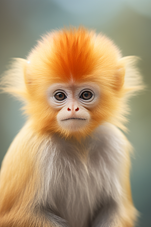 滇金丝猴环保国家一级保护动物摄影图