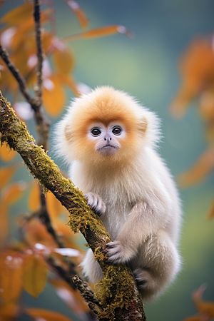 滇金丝猴灵长类高清摄影图