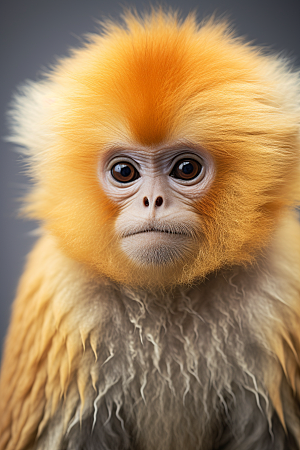 滇金丝猴野外灵长类摄影图