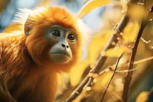 滇金丝猴自然野生动物摄影图