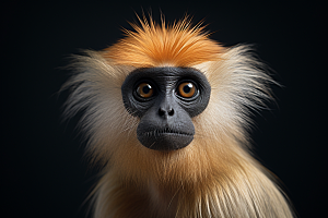 滇金丝猴自然环保摄影图