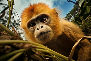滇金丝猴高清野生动物摄影图