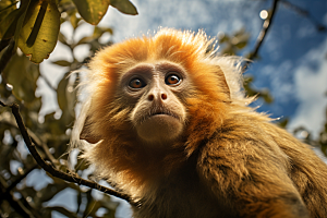 滇金丝猴高清猴子摄影图