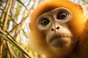 滇金丝猴猴子自然摄影图