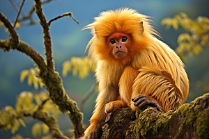 滇金丝猴自然猴子摄影图