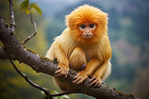 滇金丝猴猴子高清摄影图