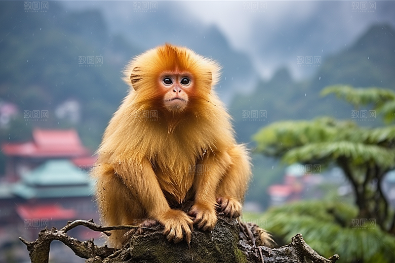 滇金丝猴野生动物自然摄影图