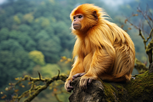 滇金丝猴高清环保摄影图