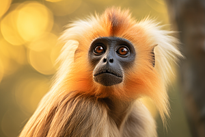 滇金丝猴自然国家一级保护动物摄影图