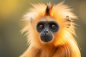 滇金丝猴环保生态摄影图