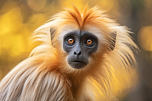 滇金丝猴高清国家一级保护动物摄影图