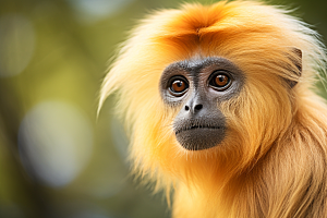 滇金丝猴野生动物国家一级保护动物摄影图