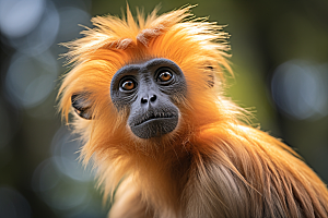 滇金丝猴野外生态摄影图