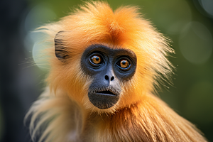 滇金丝猴国家一级保护动物生态摄影图