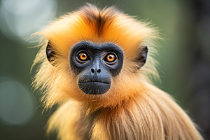 滇金丝猴国家一级保护动物野生动物摄影图