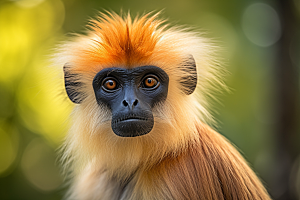 滇金丝猴国家一级保护动物灵长类摄影图