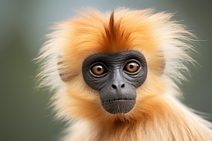 滇金丝猴野外国家一级保护动物摄影图