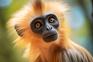 滇金丝猴灵长类猴子摄影图