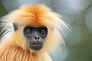 滇金丝猴环保国家一级保护动物摄影图