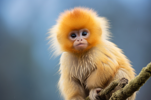 滇金丝猴高清灵长类摄影图