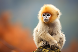 滇金丝猴野外野生动物摄影图