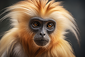 滇金丝猴自然国家一级保护动物摄影图