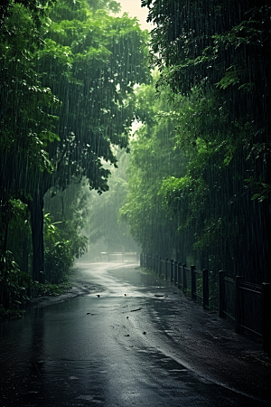 暴雨户外雨夜摄影图