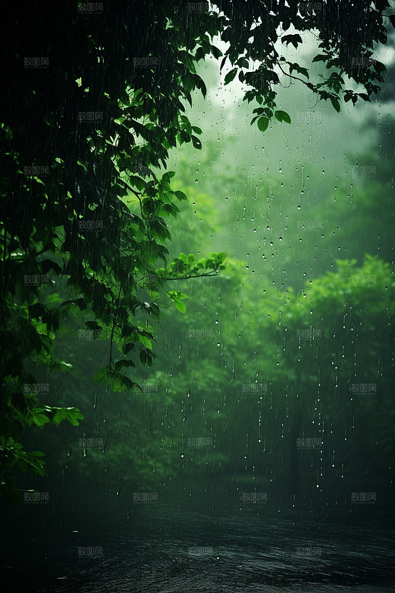 暴雨大雨雨天摄影图