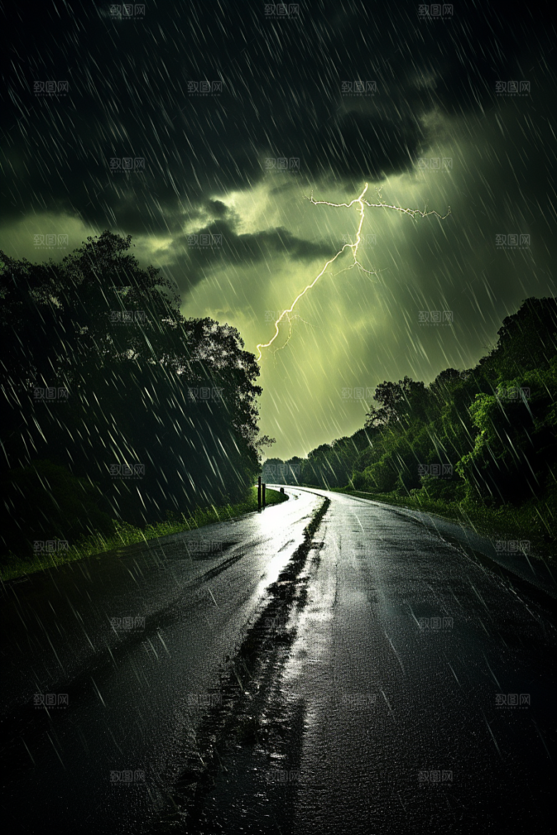 暴雨自然户外摄影图