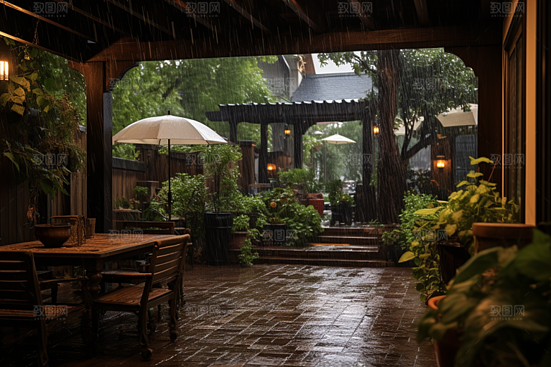 暴雨自然雨天摄影图
