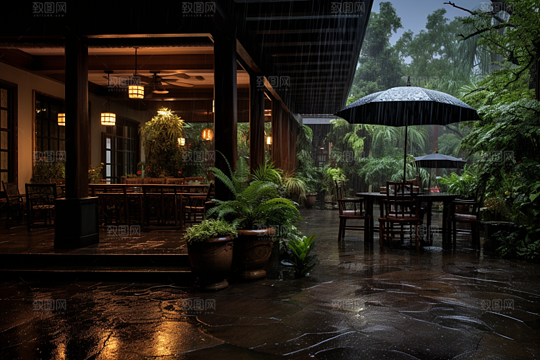 暴雨室外安静摄影图